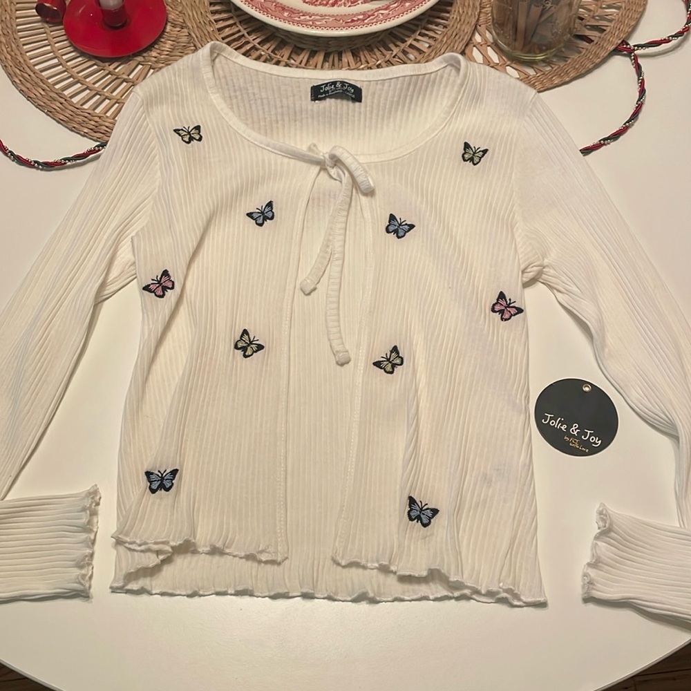 NWT Jolie &‎ Joy by FCT butterfly sweater